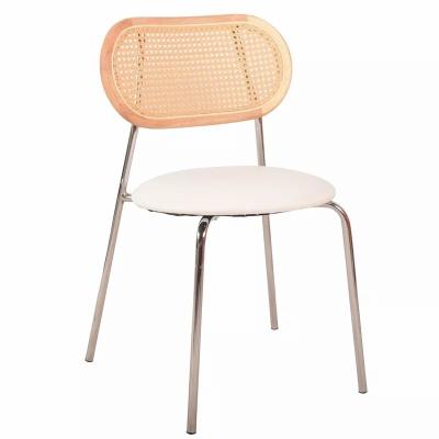 China Adjustable (other) stackable RATTAN CHAIRS  Modern Fabric Dinning Pink Accent Dining Quantity Top Metal OEM Lead Packing Room PCS Pls for sale