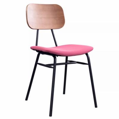 China Extendable Outdoor Furniture Stackable Colorful Plastic Cafe Chairs with Tree Back Pink Black Yellow Red for sale