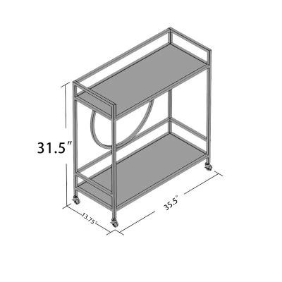 China Extendable Hot Selling Kitchen Cart Top and Wine Rack Room Modern Furniture Color Material Origin for sale