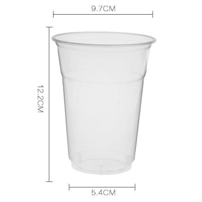 China Transparent Disposable Plastic Juice Single Wall Cup PP Hard Cup for sale