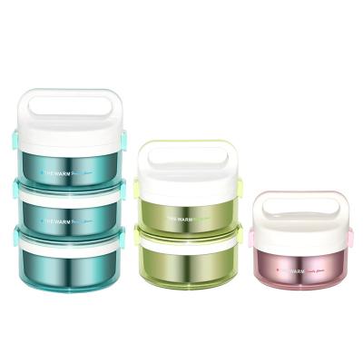 China Heatable Single Layer Plastic Insulation Food Container Stainless Steel Lunch Box Container for sale