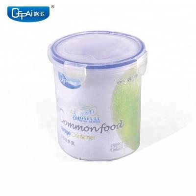 China Food Grade Microwavable Round Plastic Candy Food Storage Container Jar With Lid for sale