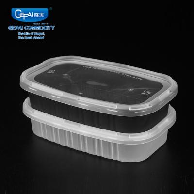 China Leakproof Disposable Microwave Lunch Bento Box Food Container With Plastic Microwavable Lid for sale