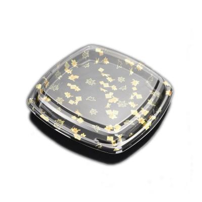 China Modern Sushi Tray Packaging Take Away Japanese Disposable Plastic Sushi Box With Lid for sale