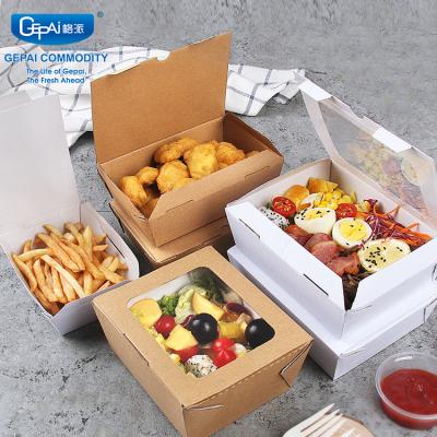 China Creative Biodegradable Fast Food Paper Packing Box Wrapping Paper Disposable Food Containers for sale