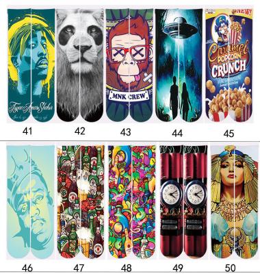 China Skateboard Tube Terry Sublimation Antibacterial Custom Printed Teen Socks for sale