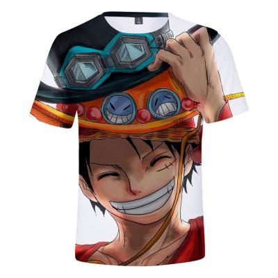 China Custom Printing Anti Shrink One Piece T Shirts , Round Neck Tees For Men Anime T Shirts for sale