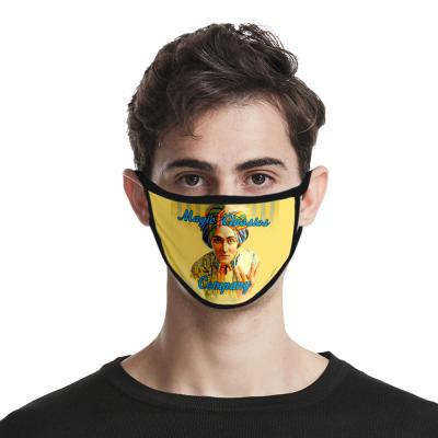 China Other 3D Digital Printing Adjustable Ear Hook Party Mask With Replaceable Face Mask for sale