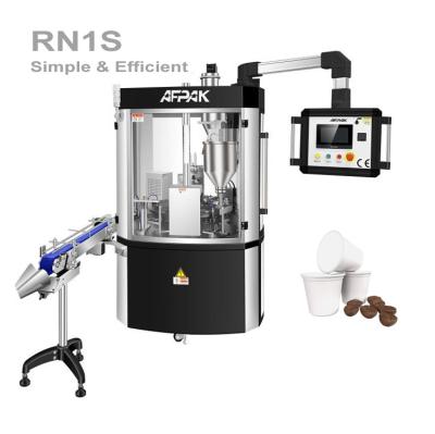 China High Efficient Single Lane Entry Level Coffee Powder Capsule Filling Making Kcup Capsule New Design Precut Lids K Cup Rotary Sealing Machine for sale