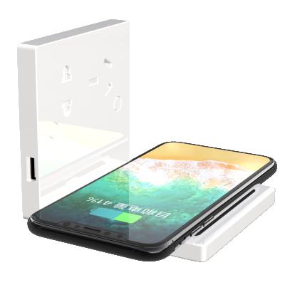 China Devices Shenzhen Manufacturer Supplier Small Power Qi-enabled Wide Plug Hub Extension Wake Up Support Lightweight Mobile Phone Wireless Charger for sale