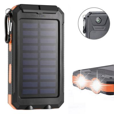 China Free Shipping Solar Powered Power Banks Logo Universal Dual Usb Battery Backup Solar Panel USA High Quality Custom Mobile Phone Charger for sale