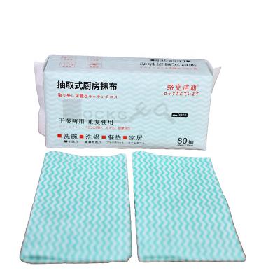 China Sustainable Factory Supplies Materials Nonwoven Cleaning Towels And Disposable Kitchen Rags for sale