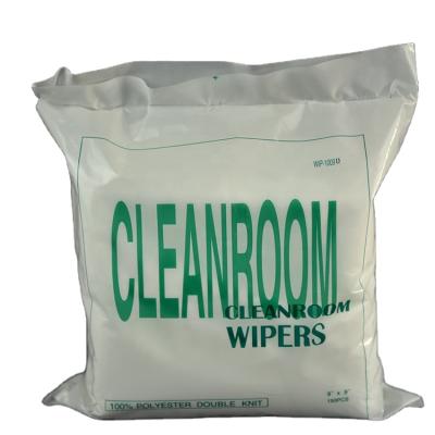 China Sustainable 100% Polyester 1009D Industrial Cleanroom Wiper 1009D Lint Free Cleaning Cloths for sale