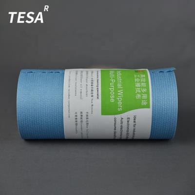 China Viable Blue Professional Nonwoven Electronic Cleaning Wiper Paper Roll Small for sale