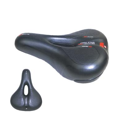 China Hot Selling Mountain Bike Single Saddle Comfortable High Quality Black Leather Bicycle Saddle for sale