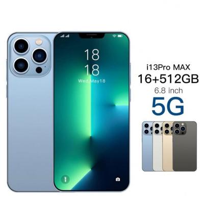 China Dual SIM Card i13 pro MAX Smartphones 16GB+512GB phone13 10-Core Phone Original LET Mobile Phones Big Battery Unlocked Dual Sim Phone for sale