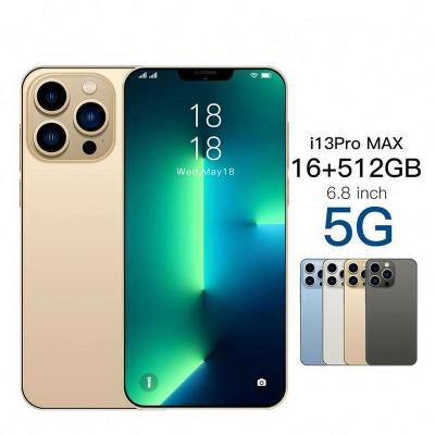 China Max Dual SIM Card Original i13+ 6.7inch 16GB+512GB Android Smartphone 10 Pro Max Core 5G LEFT Phone 3 Camera MTK6889 Face ID Unlock Mobile for sale