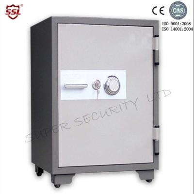 China Powder Coating 65L security Fire Resistant Safe box with 28 / 25mm 2 Dead Bolts for stock / shares markets for sale