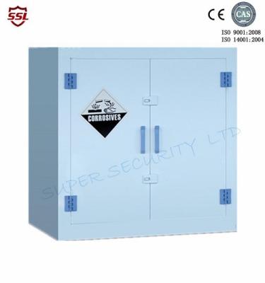 China White Safety Corrosive Storage Cabinet PP Plastic With Adjustable Shelves , 28gallon for sale