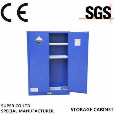 China Fulfuric Blue Steel Corrosive Storage Cabinet  45-gallon  with  2 Shelves Perchloric for sale