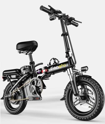 China 48v High Carbon Steel Material Electrica Foldable Plegable Ebike/Folding Electric Bicycle Sepeda Lipat Listrik for sale