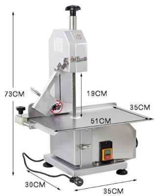 China Meat Processing Plants Band Saw Frozen Fish Cutting Machine Saw Blades Machine Meat Bone Saw Machine for sale