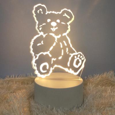 China Kids Home Room Decor USB Animal 3D Lamps Acrylic Night Light LED Visual Base For 3D Illusion Acrylic Lamp for sale