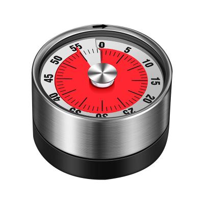 China New Arrival Viable Mechanical Kitchen Timer Cooking Time Manager Timer Kitchen Rotary Magnetic Stainless Steel Countdown Timer for sale