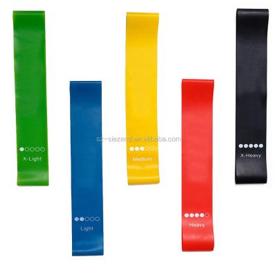 China Portable Mini Resistance Band SIEZEND Band 5pcs Workout Training Loop Exercise Resistance Band for sale