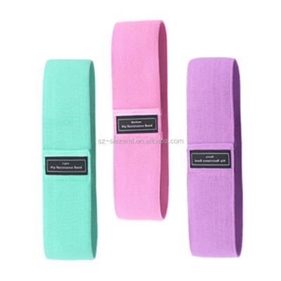 China Fitness Equipment Application Yoga Resistant Bands 3 Pieces Booty Resistance Hip Bands Set, Legs Logo Resistance Bands Fabric Custom Fitness Pink for sale