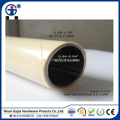 China Plastic Structure Pipe PE/ABS/PVC Coated Steel Pipe For Storage Pipe Rack System for sale