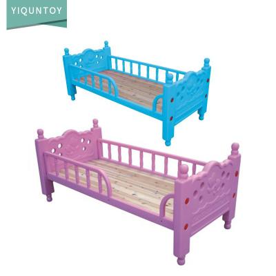 China Cost-effective plastic/wooden kindergarten children bed high quality and solid crib plastic bed wholesale for sale