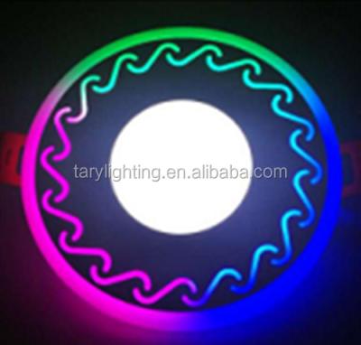 China Aluminum + Acrylic Slim Colorful Led Panel Double Color Led Ceiling Light for sale