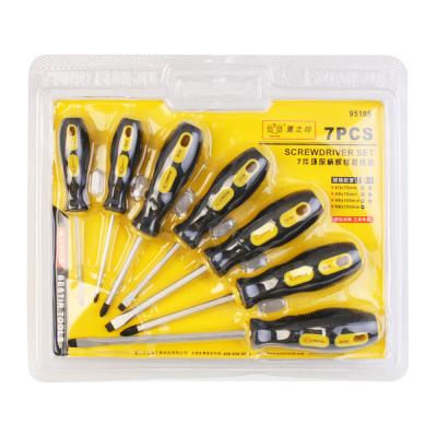 China Polypropylene 7 Pcs Screwdriver Set Handle Mobile Phone Repair Non-Slip Screwdriver Kit Tools Chrome Vanadium Steel for sale