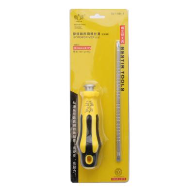 China Multifunctional Polypropylene Screwdriver with Phillips Telescopic Handle and Slotted Dual Function Screwdriver for sale