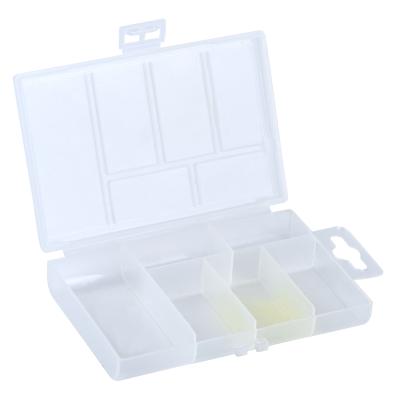 China Modern Electronic 6 Grid Tool Box Screw Organizer Box Parts Storage Cell Components Box Plastic Containers for sale