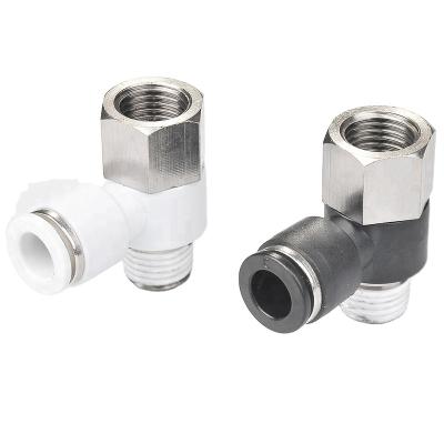 China PHF4--G01Female Pneumatic Elbow Union Quick Coupler Fittings T Shape for sale