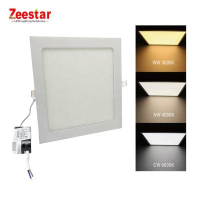 China Modern DC 12v 24v 48v 6500k Ultra Thin Surface Flat Led Panel Light 300x300 18w 24w for sale