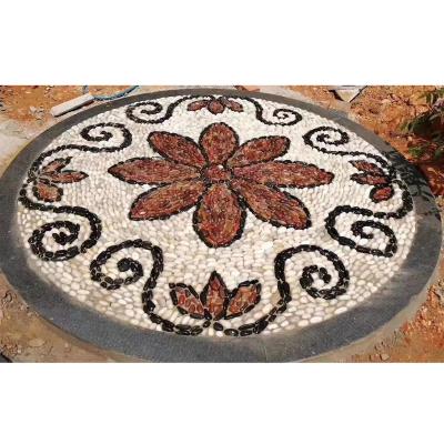 China Contemporary Colored Decorative Colorful River Pebble Flooring Pavement Stone Pavers and Pebbles for sale