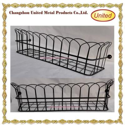 China Eco - Friendly Hanging Wrought Iron BV Certified Metall Flower Pot Black Rack For Home From China for sale