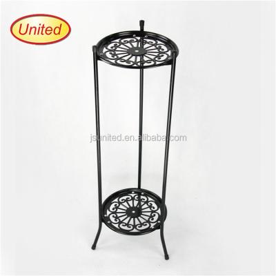 China Eco-friendly professional black iron flower stand with high quality for sale