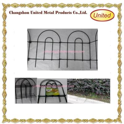 China Easily Assembled Decorative Lightweight Garden Border Metal Fence Panel for sale