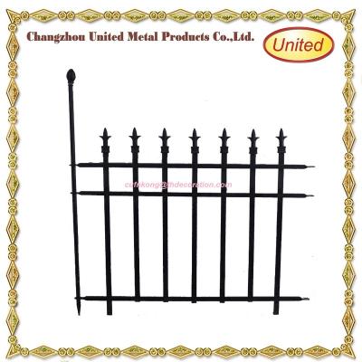 China Black Exterior BV Certification Easily Assembled Decorative Steel Pipe Wrought Iron Fence Square Panel for sale