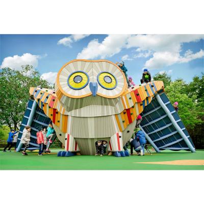 China Owl Playground Best Kindergarten Suppliers Outdoor Playground Structure Display Natural Theme Park Wooden Animal Backyard for sale