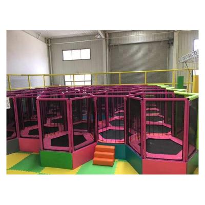 China Without Protective Net Indoor Fitness Maze Trampoline Park by Hanlin Maze Trampoline Park For Gymnastics for sale