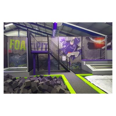 China Without Hanlin Protective Net Commercial Platform Vertical Jump For Trampoline Park Jumping Platform for sale