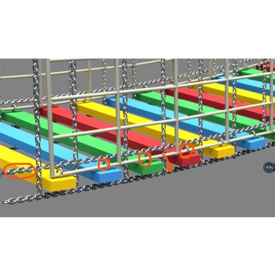 China 8-80 High Strength Long Durability Plastic Board Planks Crossing Bridge For Amusement Or Adventure Park for sale