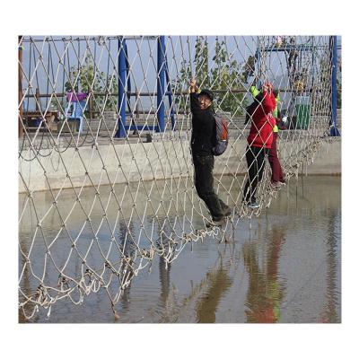 China Plaground; Park ; The water ; Outdoor Valley Hanlin Children Climbing Bridges Suspension Bridge Rope Net Walking Bridge for sale