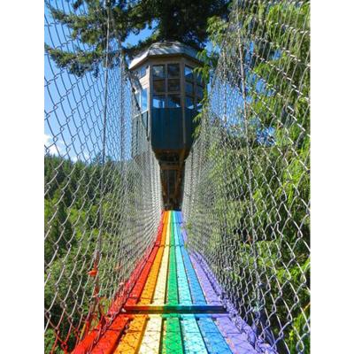 China Plaground; Park ; The water ; Valley original factory made rope and wooden suspension bridge for amusement or adventure park for sale