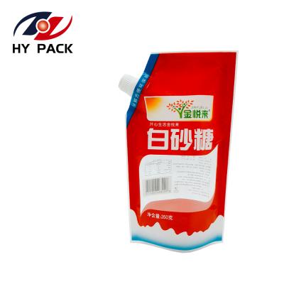 China Custom Printed Snacks Stand Up Spout Pouch Plastic Bag For Milk Tea Juice Packaging for sale